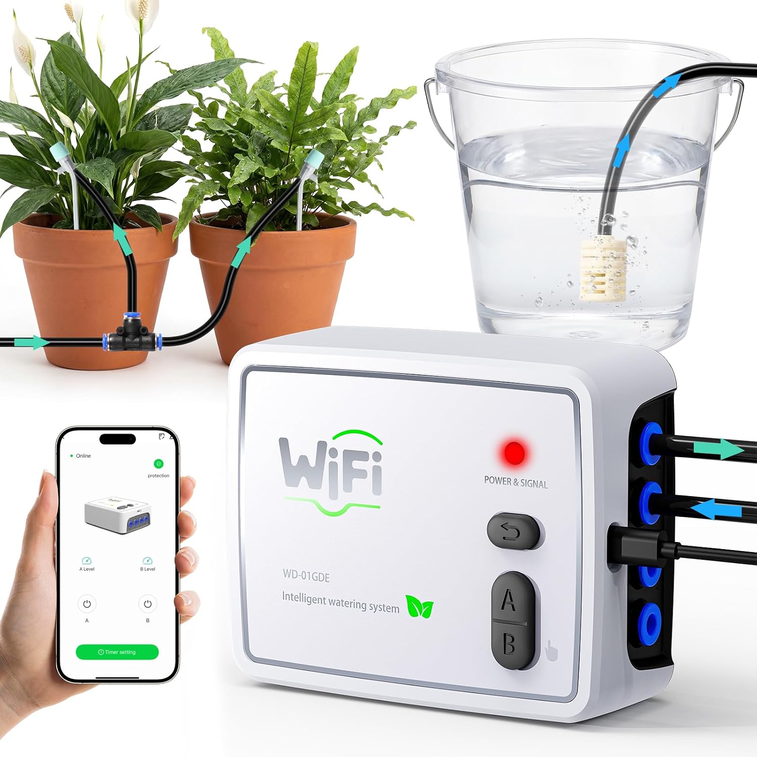 Système d'arrosage automatique — connexion Wi-Fi