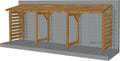 Abri de Jardin en Bois Traité 6m avec Toit, Sans Plancher, Classe 3