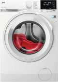 Lave-linge AEG 10 kg, Silencieux, Auto-Dosage, Rechargeable, Sécurité Enfant, Doux Tambour, Arrêt Aqua, 1400 tr/min – Blanc