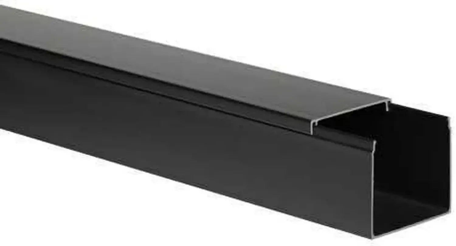 Lot de 5 goulottes électriques 60x60mm, 2m, noir