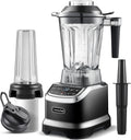 Mixeur Professionnel AMZCHEF 1800W, Blender Multifonction avec Écran Tactile, 6 Lames 3D - Noir