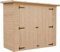 Abri de Jardin en Bois Naturel 2,1 m² - Stockage Extérieur Sécurisé - H194x123x223 cm - TIMBELA M348