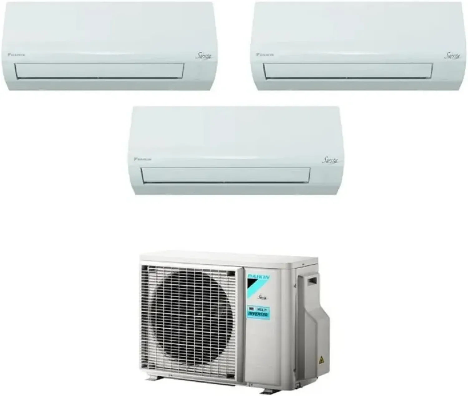 Climatiseur Split Daikin 9000 + 12000 BTU A++ R32 - 3 Unités
