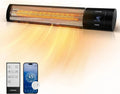 Chauffage Infrarouge ZMISHIBO 2000W, 4 Niveaux, IP65 Intérieur & Extérieur, Fixation Murale/Plafond, Contrôle par APP, Écran LED, Détection Ouverture Fenêtre & Sécurité Enfant