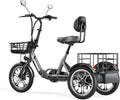 Tricycle Électrique Adulte Pliable 16'' 3 Roues, Batterie 48V 22Ah, Autonomie 100km