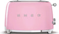 Grille-pain 2 Tranches Smeg, Fonction Bagel et Décongélation, 6 Niveaux, 950 W, Rose