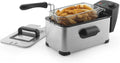 Friteuse 3L avec Panier Amovible - Température Ajustable, Fenêtre de Visualisation, Poignée Isolée, 2000W