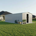 Cabane de Jardin Métallique Grande Taille avec Portes Coulissantes